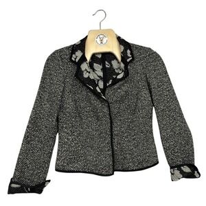 Vintage NYC Wool Blazer Women's Size 2 Garfield‎ & Marks Floral Lining